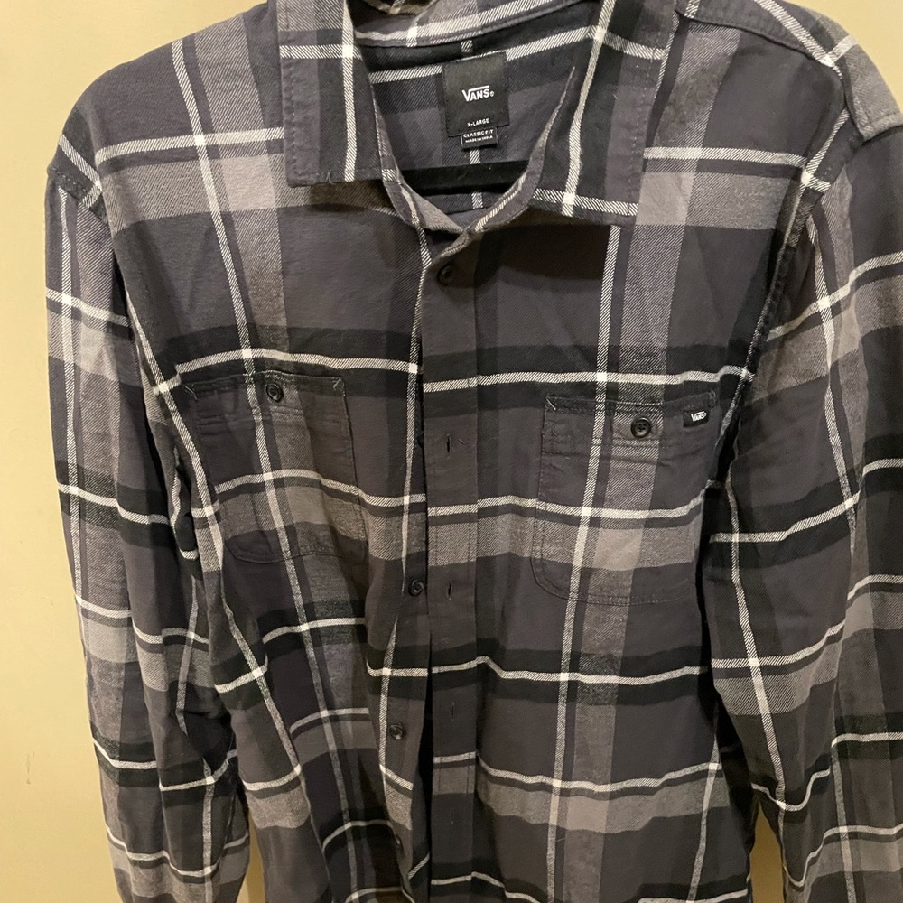 Vans Men's XL gray flannel